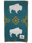 Buffalo Cross Turquoise Buffalo Throw Blanket
