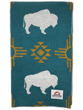 Buffalo Cross Turquoise Buffalo Throw Blanket
