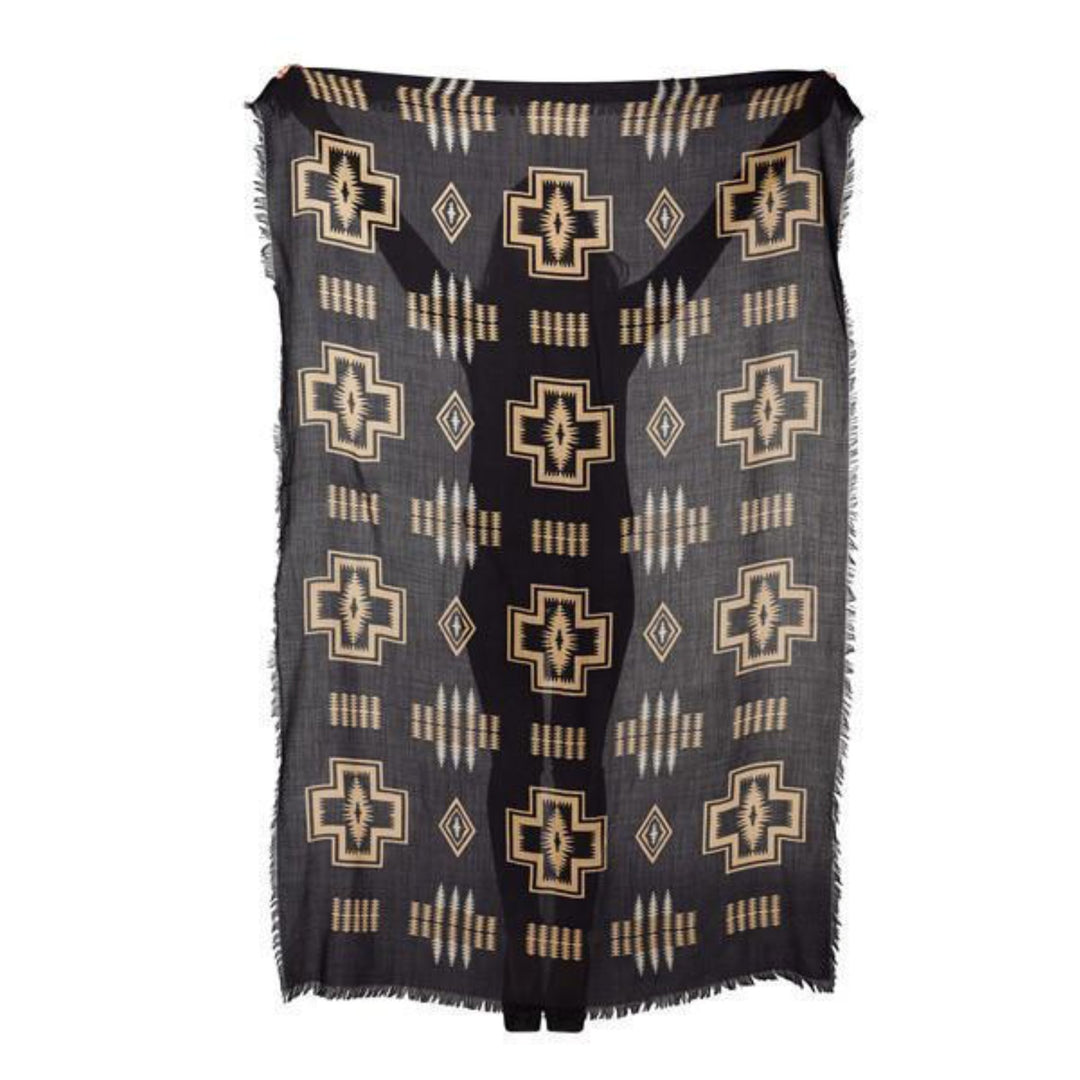 Pendleton Harding Featherweight Wool Scarf Black