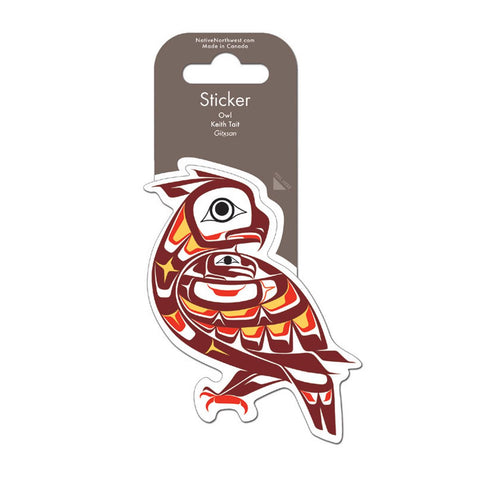 Native Northwest Owl Sticker