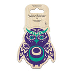 Native Northwest Owl Wood Sticker