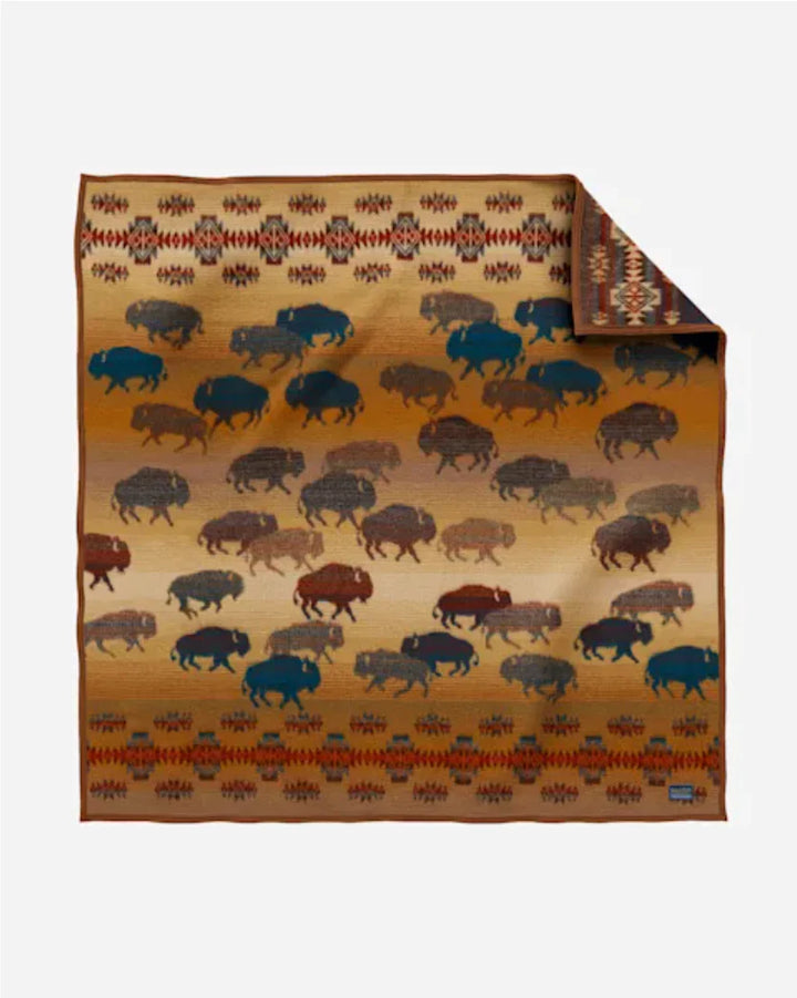 Pendleton Prairie Rush Hour Throw Brown Buffalo