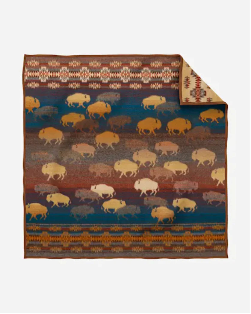 Pendleton Prairie Rush Hour Throw Brown Buffalo