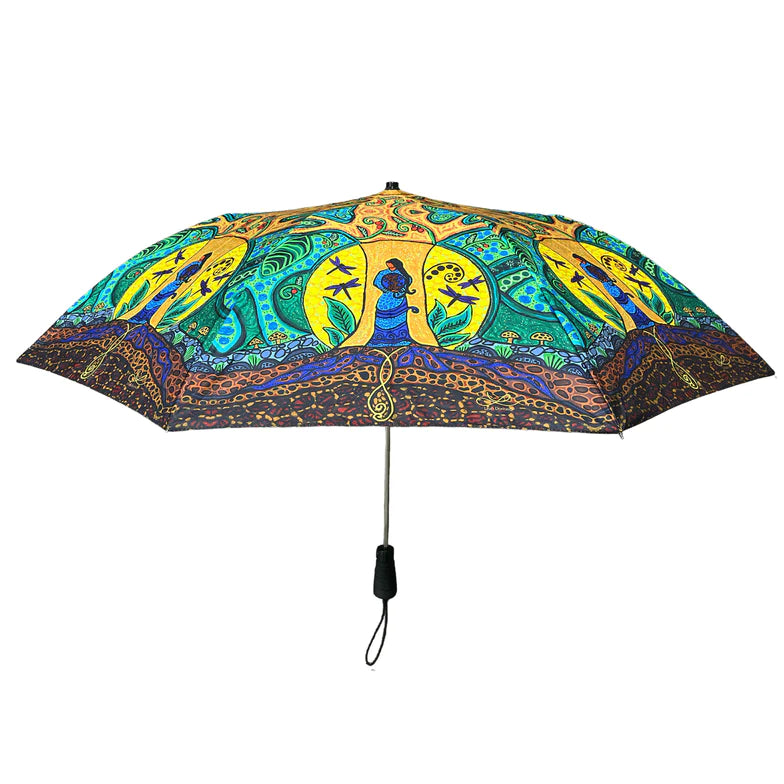 Oscardo Leah Dorion Strong Earth Woman Artist Collapsible Umbrella