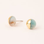 Scout Dipped Stone Stud - Amazonite/Gold