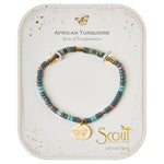 Scout Stone Intention Bracelet - African Turquoise/Gold