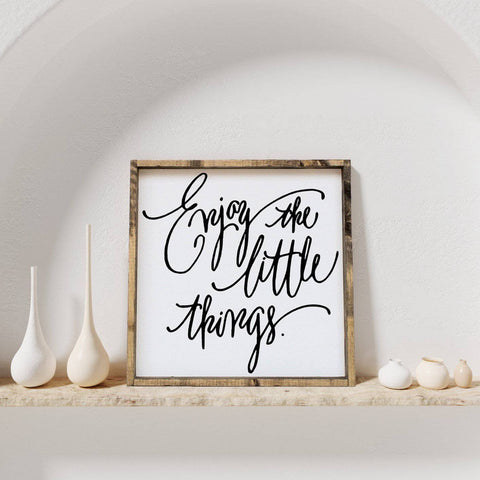 "Enjoy the Little Things" Wood Sign by william rae designs