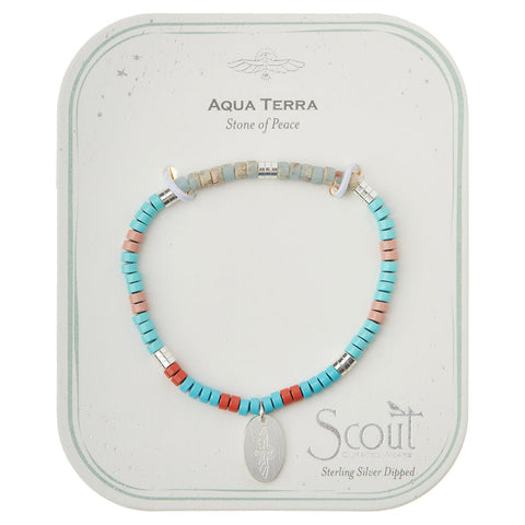 Scout Stone Intention Bracelet - Aqua Terra/Silver