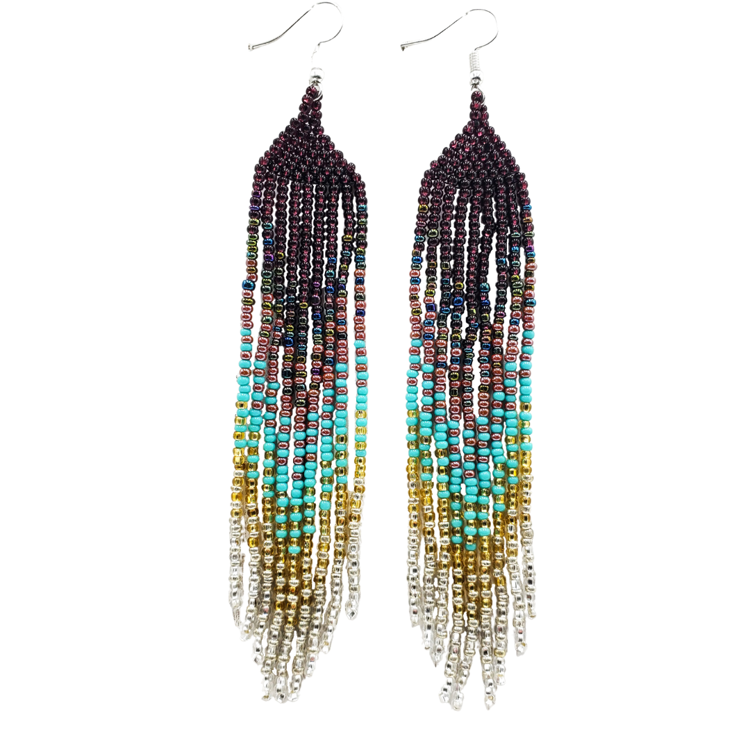 Tribal Roots Ombre Finge Earrings