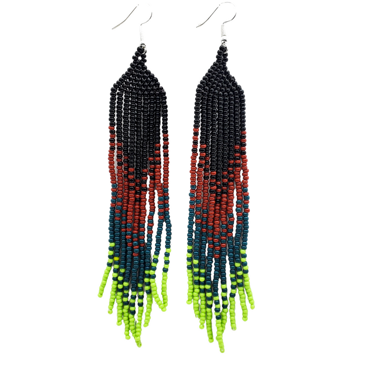 Tribal Roots Ombre Finge Earrings