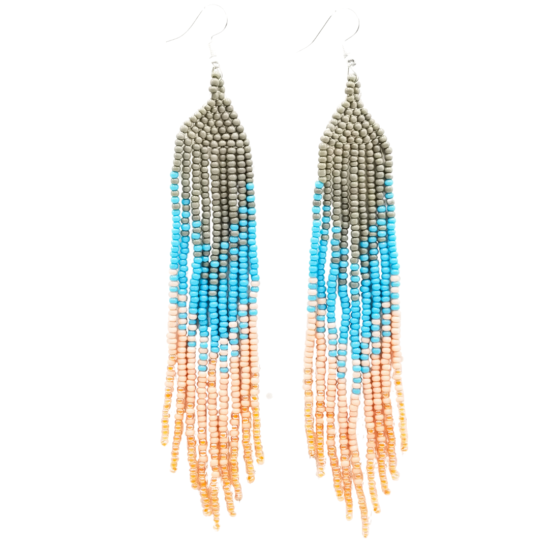 Tribal Roots Ombre Finge Earrings