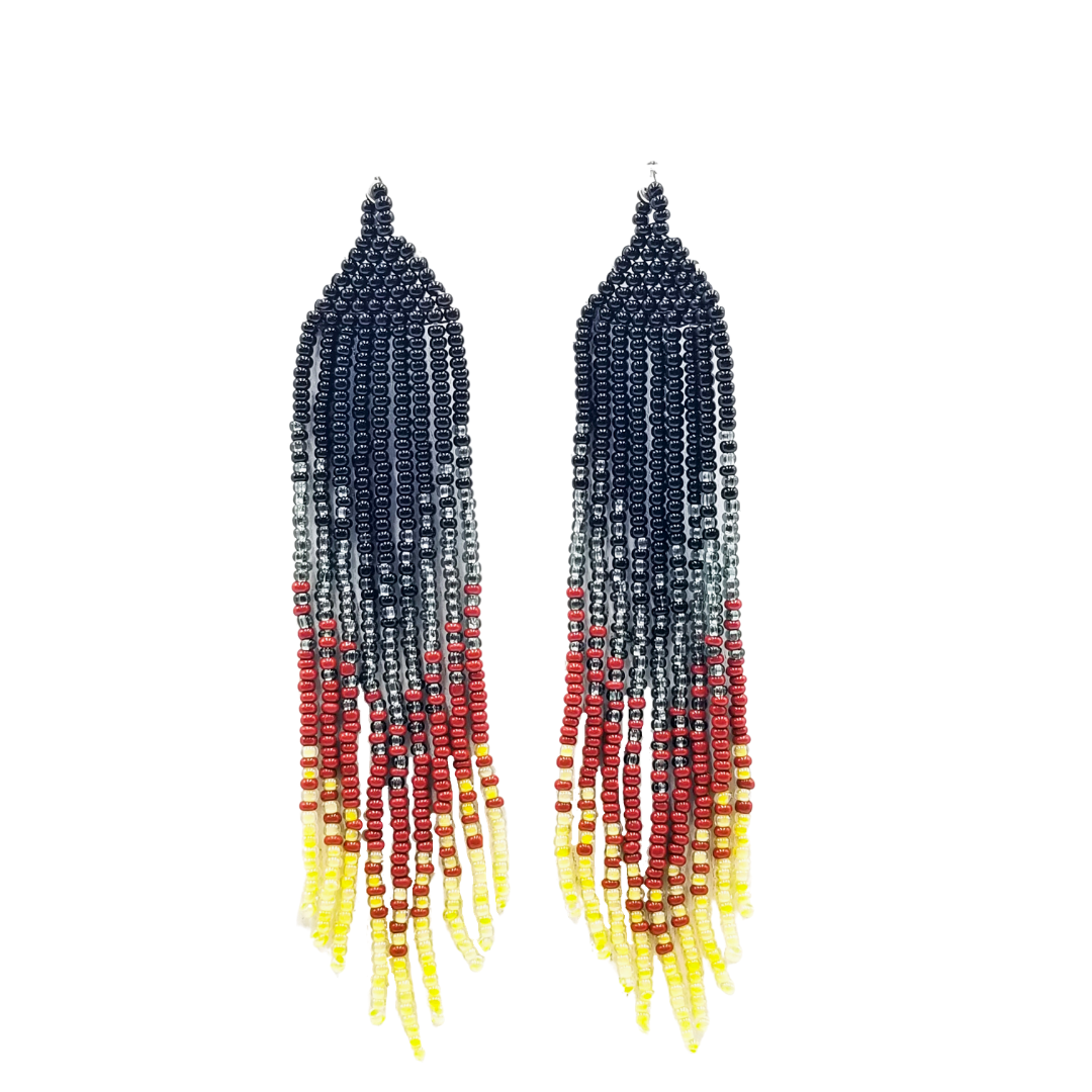 Tribal Roots Ombre Finge Earrings