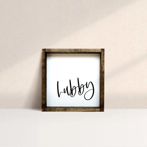 "Hubby" Wood Sign by william rae designs
