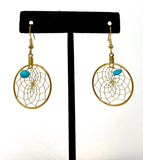 Monague Gold/Turquoise Stone Earrings & Necklace