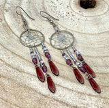Monague Earrings & Necklace with Crystal Dangles