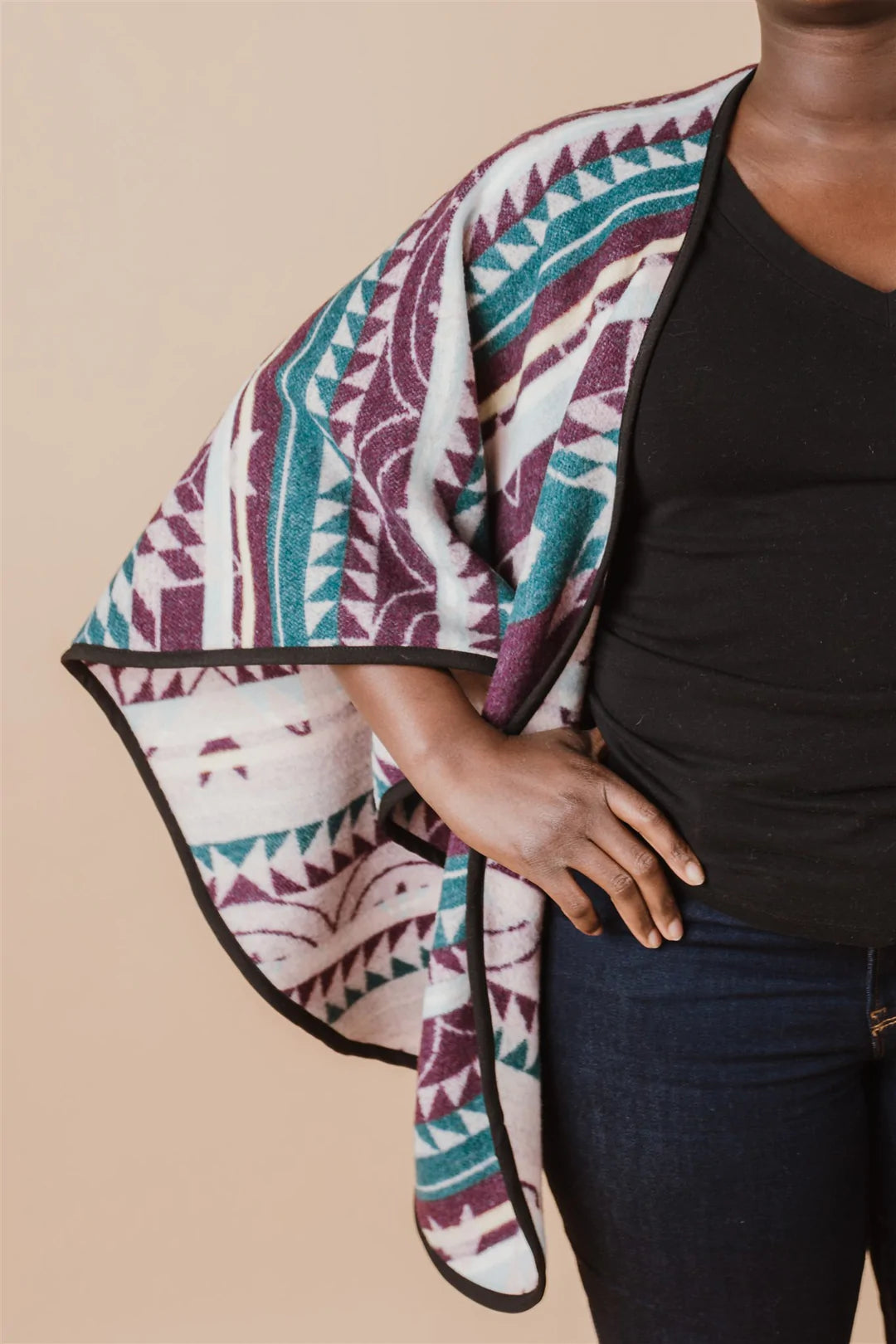 MINI TIPI Currant Reversible Eco-Friendly Shawl