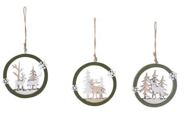 GANZ Cut Out Deer Ornaments