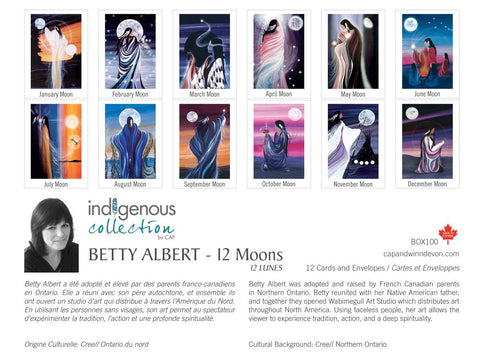 CAP 12 Moons Betty Albert Blank Boxed Cards