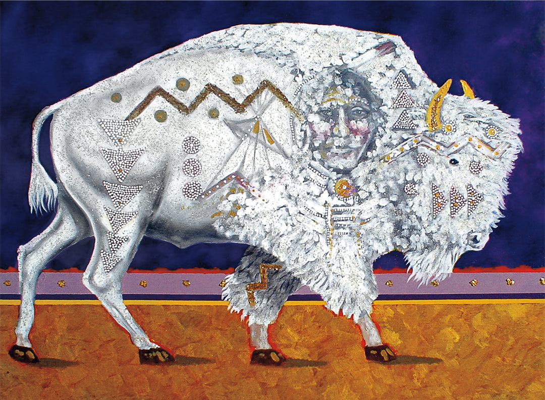 CAP White Buffalo Art Magnet