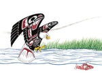 CAP Eagle Salmon Chase Art Card