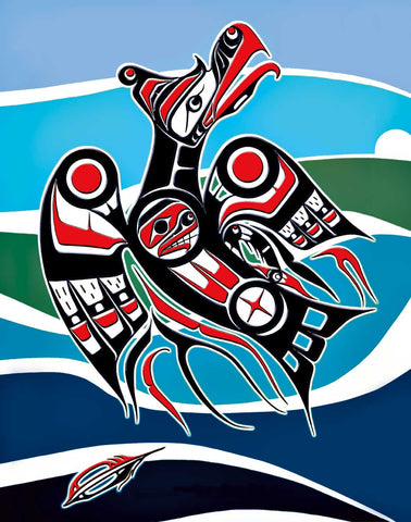 CAP "Heiltsuk Thunderbird - In Motion" Limited Edition Signed Printed Canvas